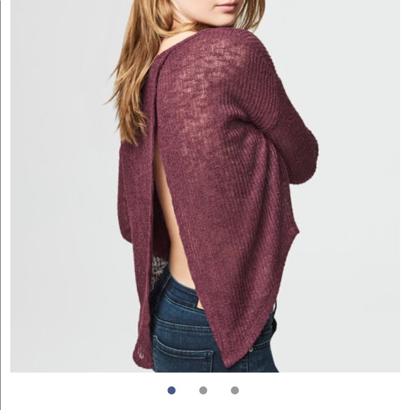Aeropostale Tops - Aeropostale Solid Cross-Back Sweater 🧶